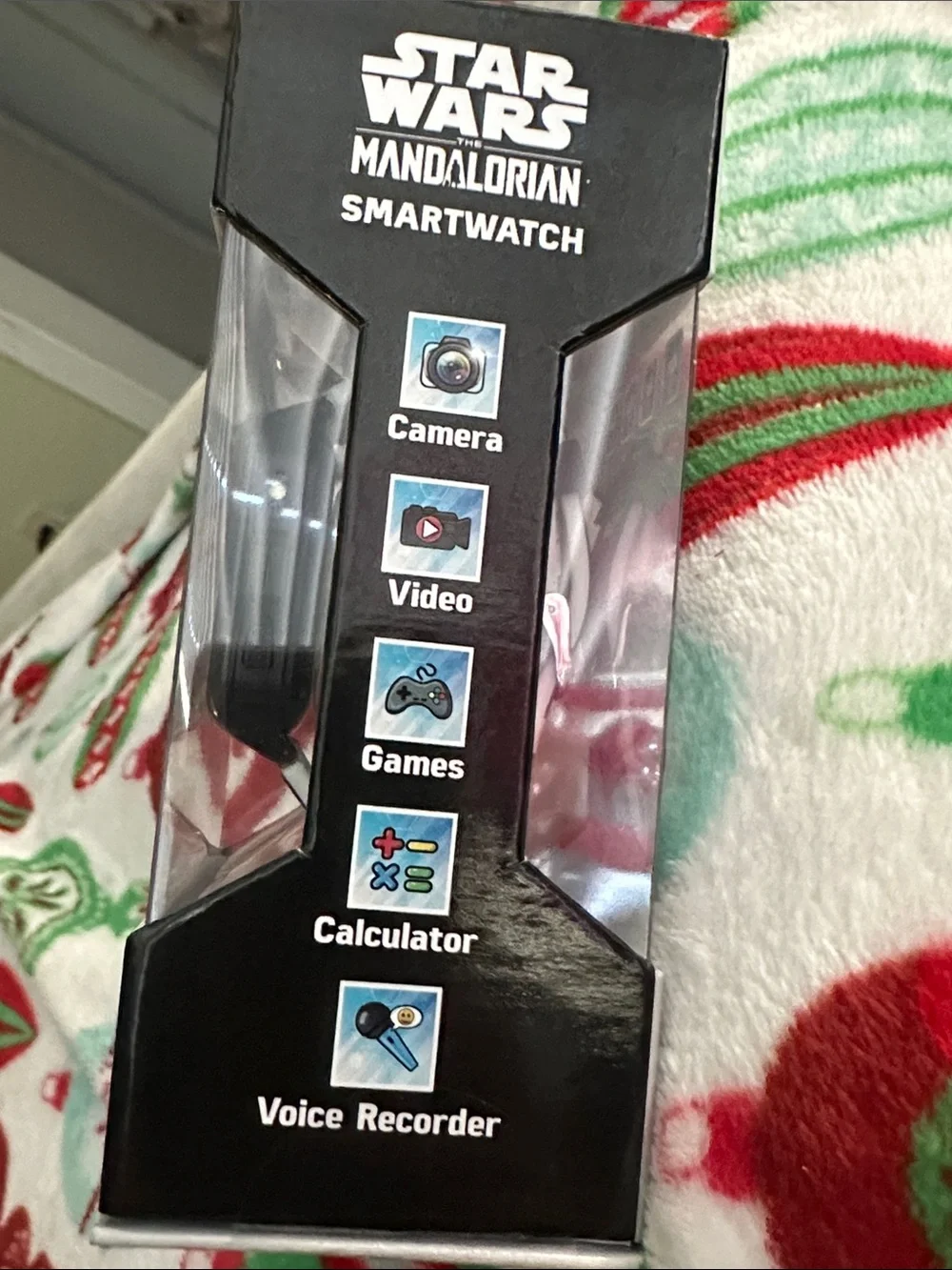 Disney Star Wars The Mandalorian Kids Smartwatch with Pink and Green Grogu Band